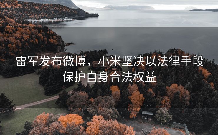 雷军发布微博，小米坚决以法律手段保护自身合法权益