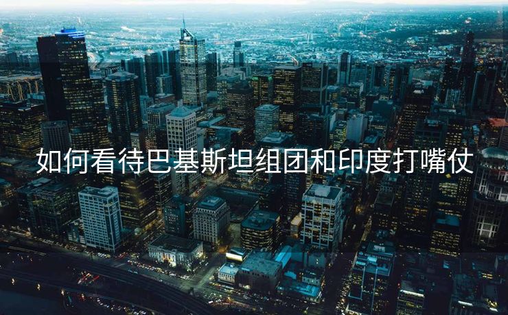 如何看待巴基斯坦组团和印度打嘴仗