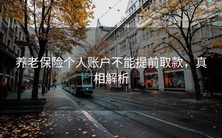 养老保险个人账户不能提前取款，真相解析
