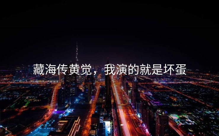 藏海传黄觉，我演的就是坏蛋