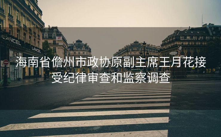 海南省儋州市政协原副主席王月花接受纪律审查和监察调查