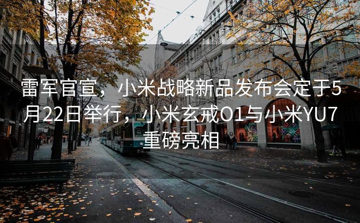 雷军官宣，小米战略新品发布会定于5月22日举行，小米玄戒O1与小米YU7重磅亮相