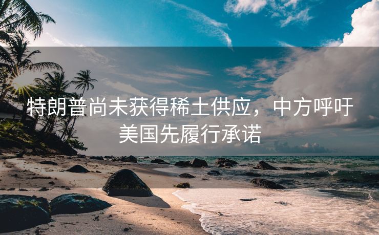 特朗普尚未获得稀土供应，中方呼吁美国先履行承诺