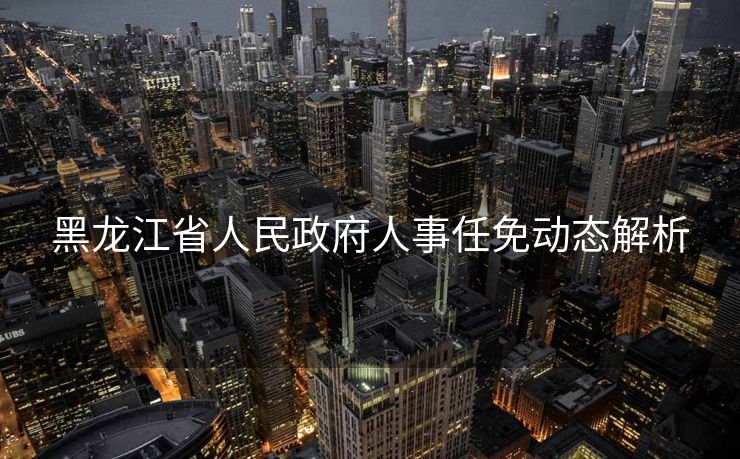 黑龙江省人民政府人事任免动态解析