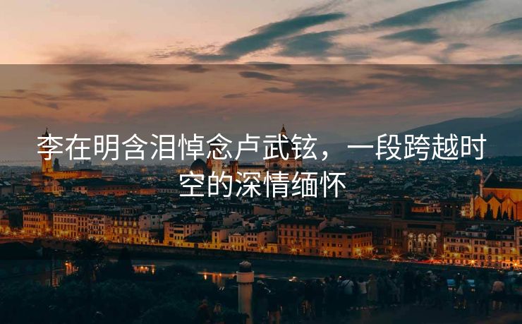 李在明含泪悼念卢武铉，一段跨越时空的深情缅怀
