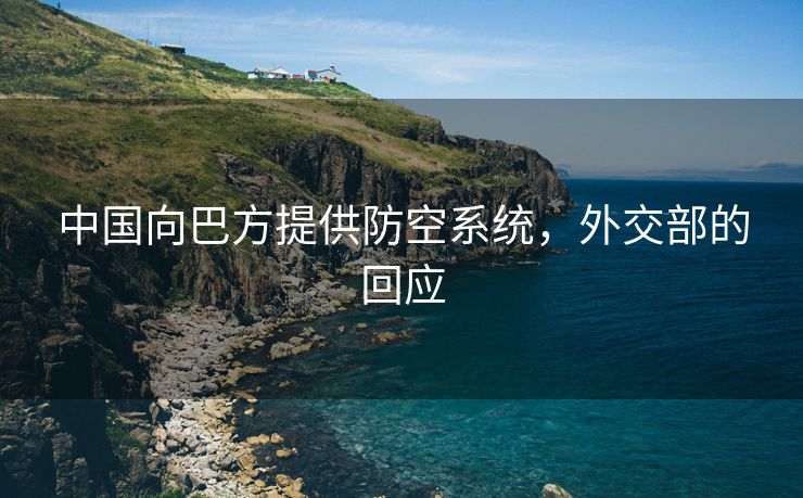 中国向巴方提供防空系统，外交部的回应