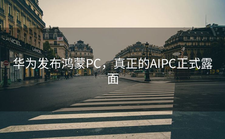 华为发布鸿蒙PC，真正的AIPC正式露面