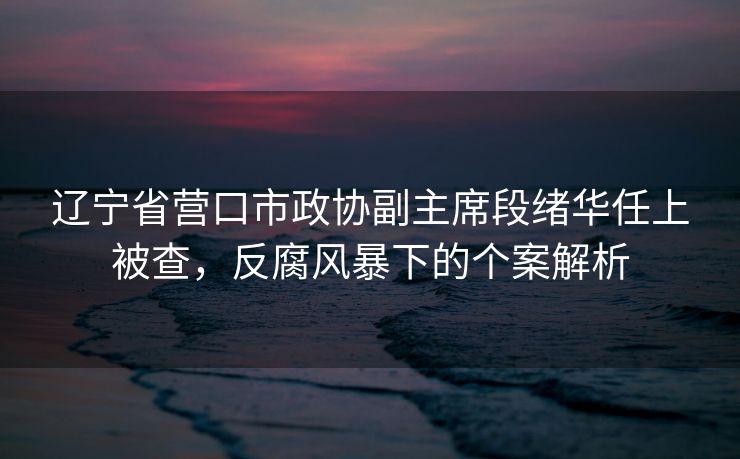 辽宁省营口市政协副主席段绪华任上被查，反腐风暴下的个案解析