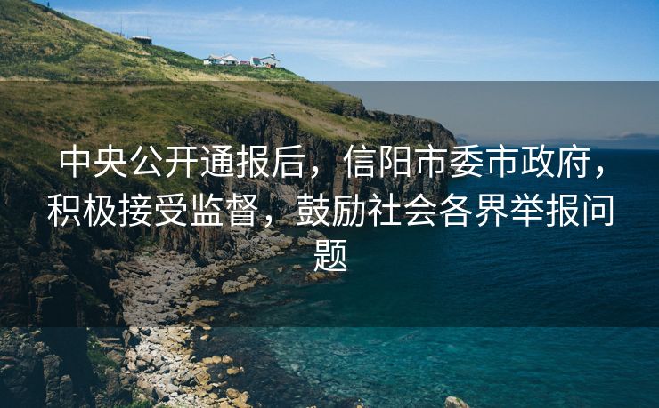 中央公开通报后，信阳市委市政府，积极接受监督，鼓励社会各界举报问题