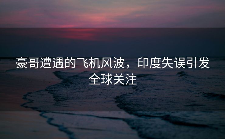 豪哥遭遇的飞机风波，印度失误引发全球关注