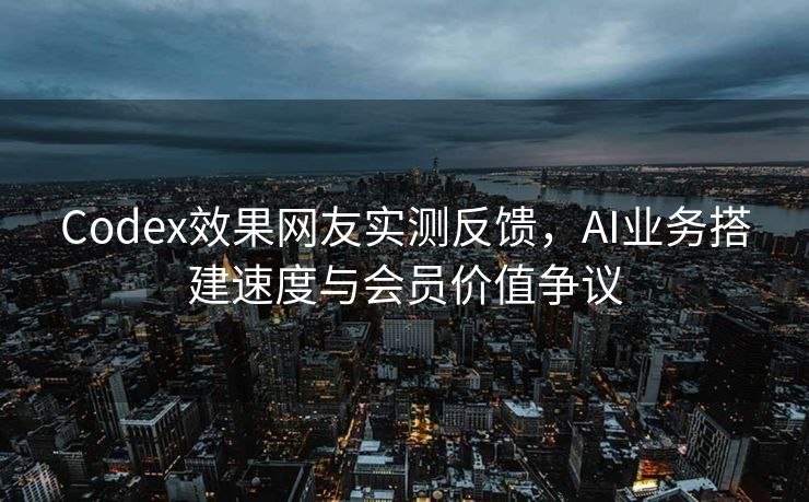 Codex效果网友实测反馈，AI业务搭建速度与会员价值争议