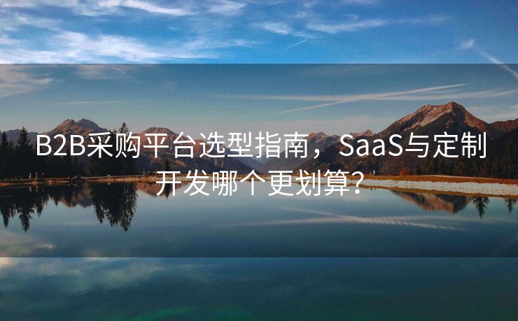 B2B采购平台选型指南，SaaS与定制开发哪个更划算？