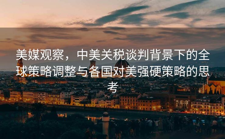美媒观察，中美关税谈判背景下的全球策略调整与各国对美强硬策略的思考