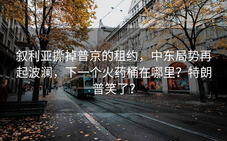 叙利亚撕掉普京的租约，中东局势再起波澜，下一个火药桶在哪里？特朗普笑了？