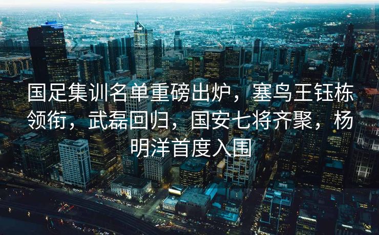 国足集训名单重磅出炉，塞鸟王钰栋领衔，武磊回归，国安七将齐聚，杨明洋首度入围