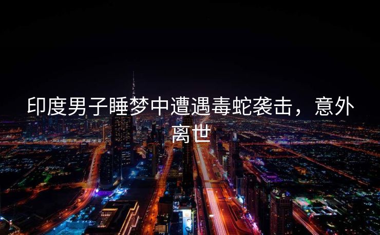 印度男子睡梦中遭遇毒蛇袭击，意外离世