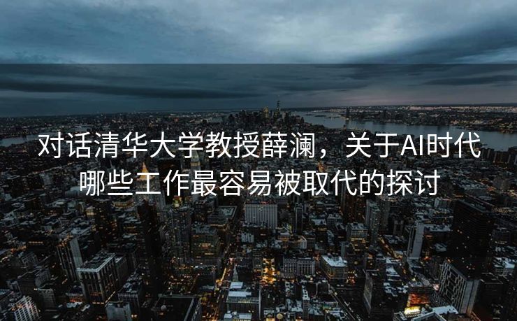 对话清华大学教授薛澜，关于AI时代哪些工作最容易被取代的探讨
