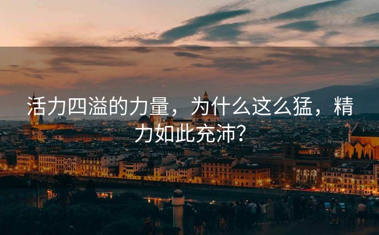 活力四溢的力量，为什么这么猛，精力如此充沛？