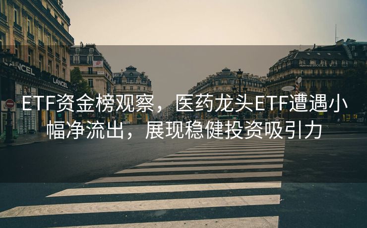 ETF资金榜观察，医药龙头ETF遭遇小幅净流出，展现稳健投资吸引力