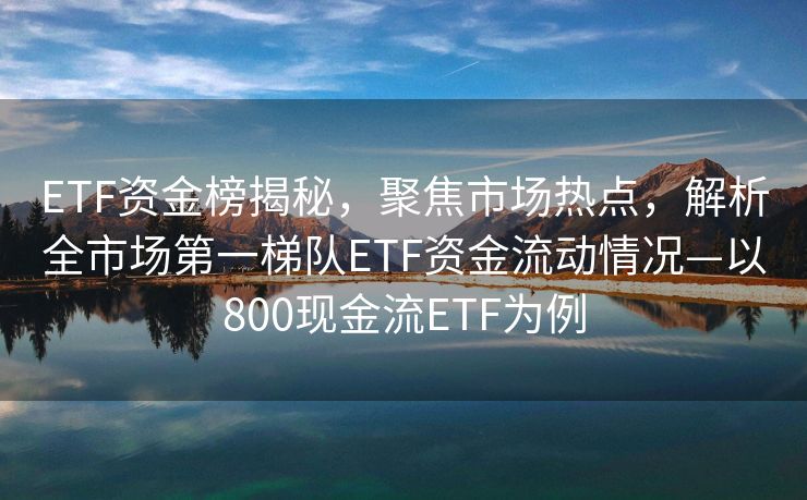 ETF资金榜揭秘，聚焦市场热点，解析全市场第一梯队ETF资金流动情况—以800现金流ETF为例