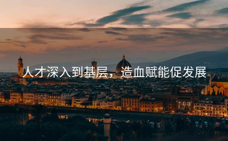 人才深入到基层，造血赋能促发展