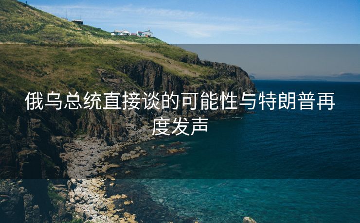 俄乌总统直接谈的可能性与特朗普再度发声