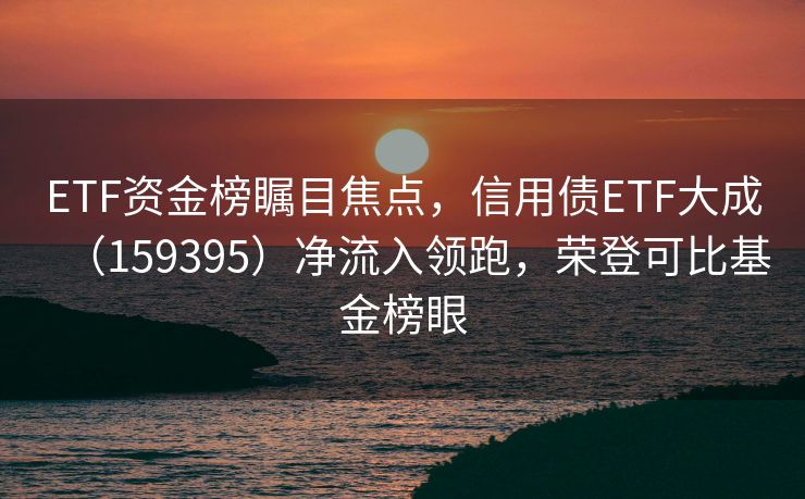 ETF资金榜瞩目焦点，信用债ETF大成（159395）净流入领跑，荣登可比基金榜眼