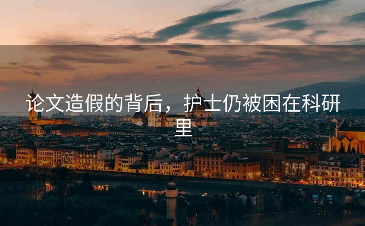 论文造假的背后，护士仍被困在科研里