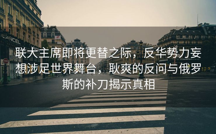 联大主席即将更替之际，反华势力妄想涉足世界舞台，耿爽的反问与俄罗斯的补刀揭示真相