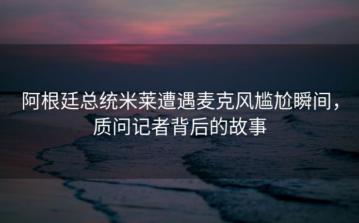 阿根廷总统米莱遭遇麦克风尴尬瞬间，质问记者背后的故事