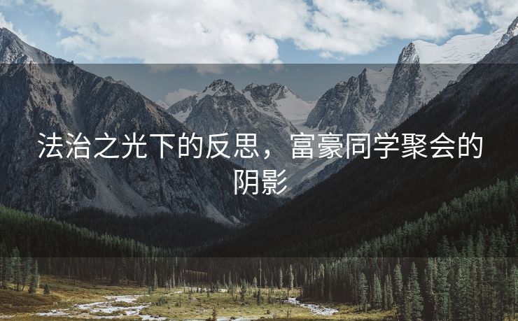 法治之光下的反思，富豪同学聚会的阴影