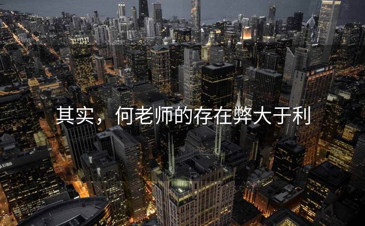 其实，何老师的存在弊大于利