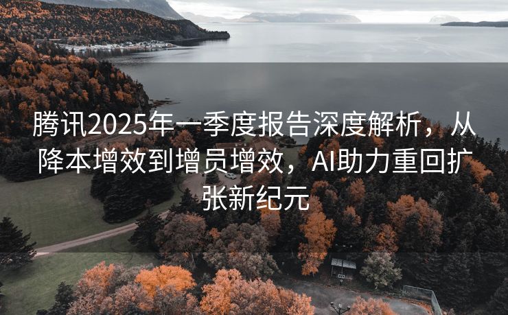 腾讯2025年一季度报告深度解析，从降本增效到增员增效，AI助力重回扩张新纪元