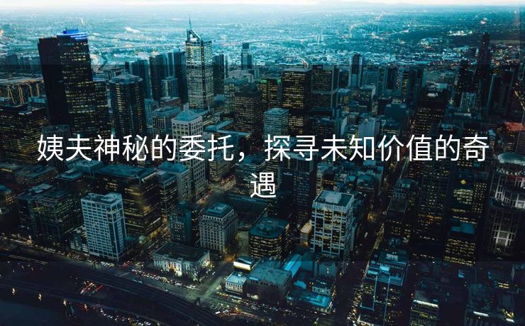 姨夫神秘的委托，探寻未知价值的奇遇