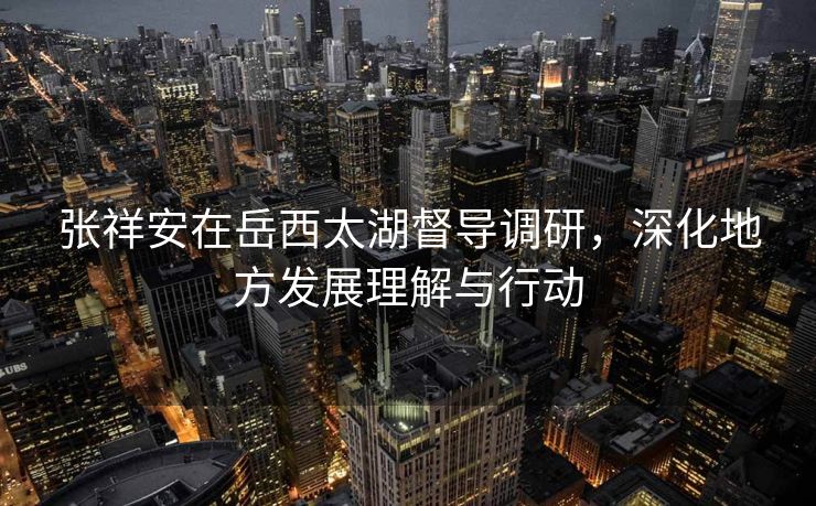 张祥安在岳西太湖督导调研，深化地方发展理解与行动