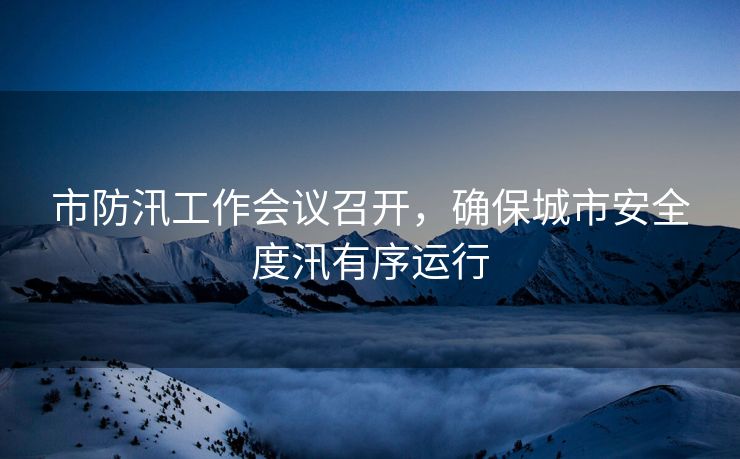 市防汛工作会议召开，确保城市安全度汛有序运行